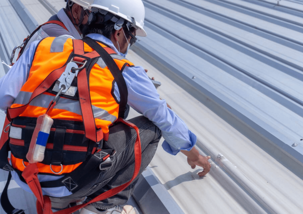 Metal Roof Inspection crew on a roof in Pagosa Springs